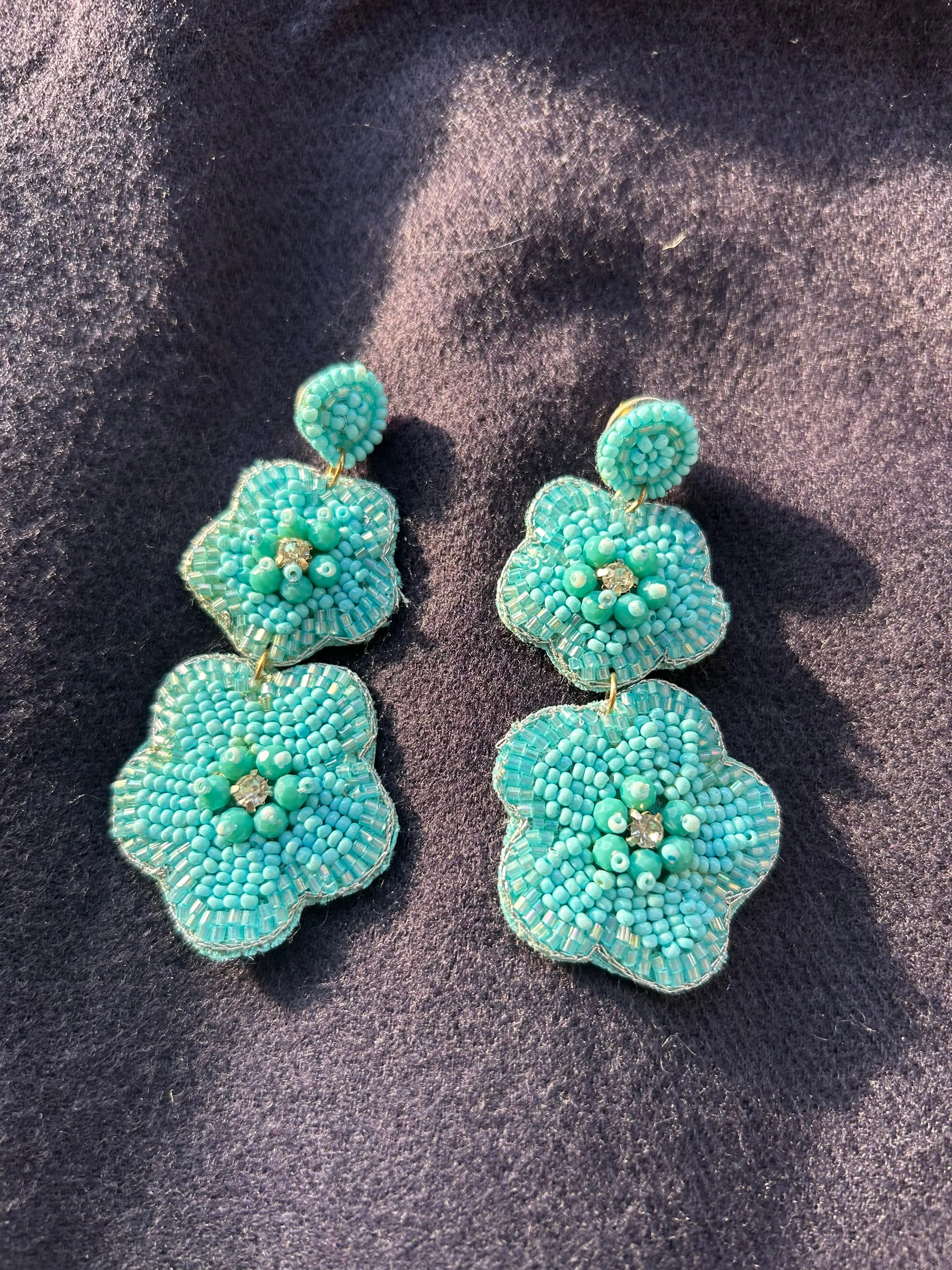 Turquoise Flower Earrings