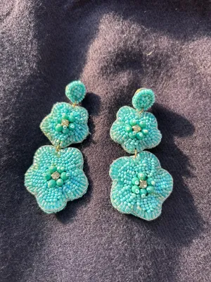 Turquoise Flower Earrings