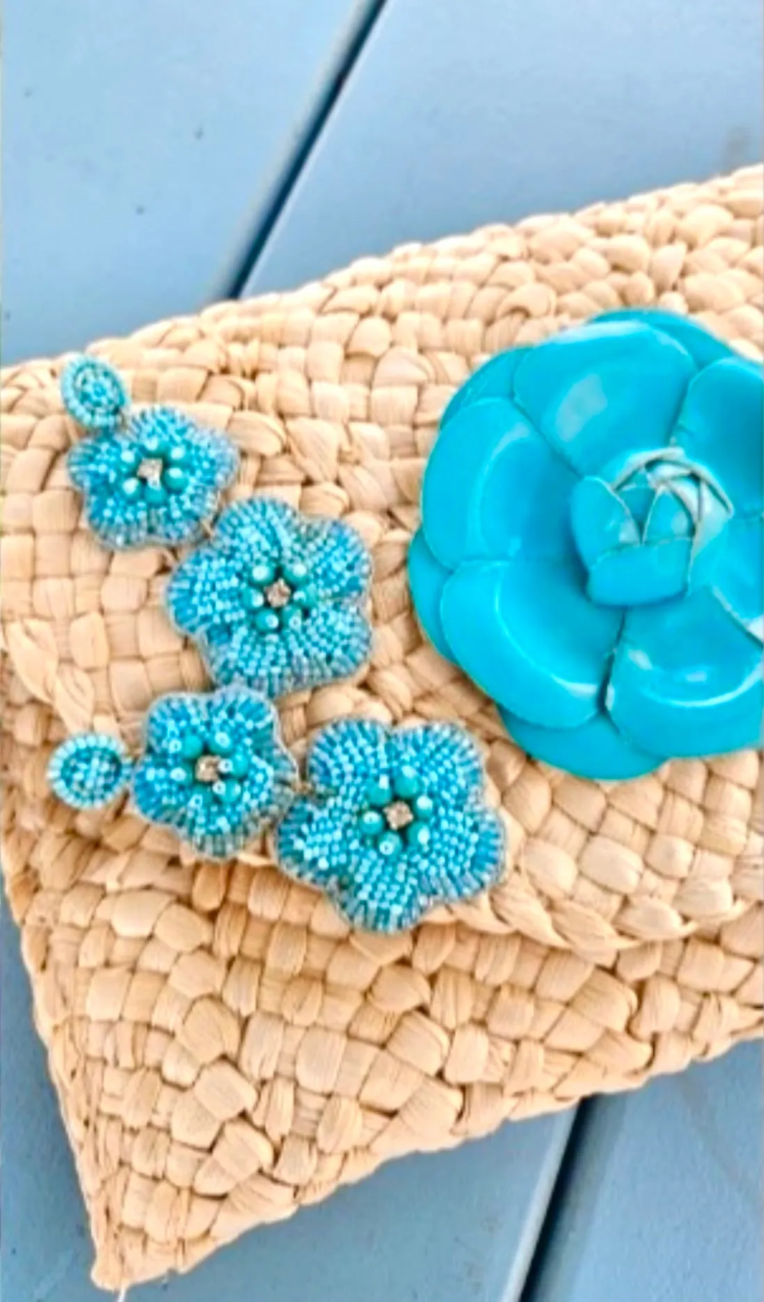Turquoise Flower Earrings