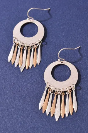 Two Tone Dangle Earrings