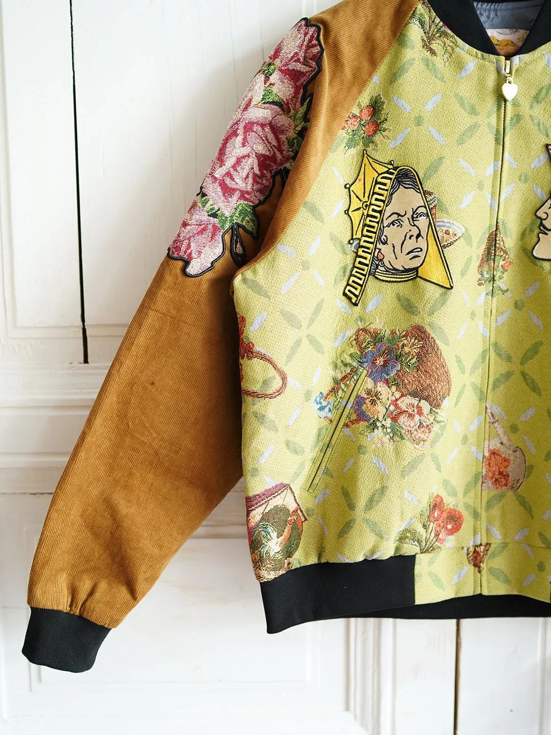 Unlogical Poem Cottage Style Patchwork Rabbit Embroidery Souvenir Jacket
