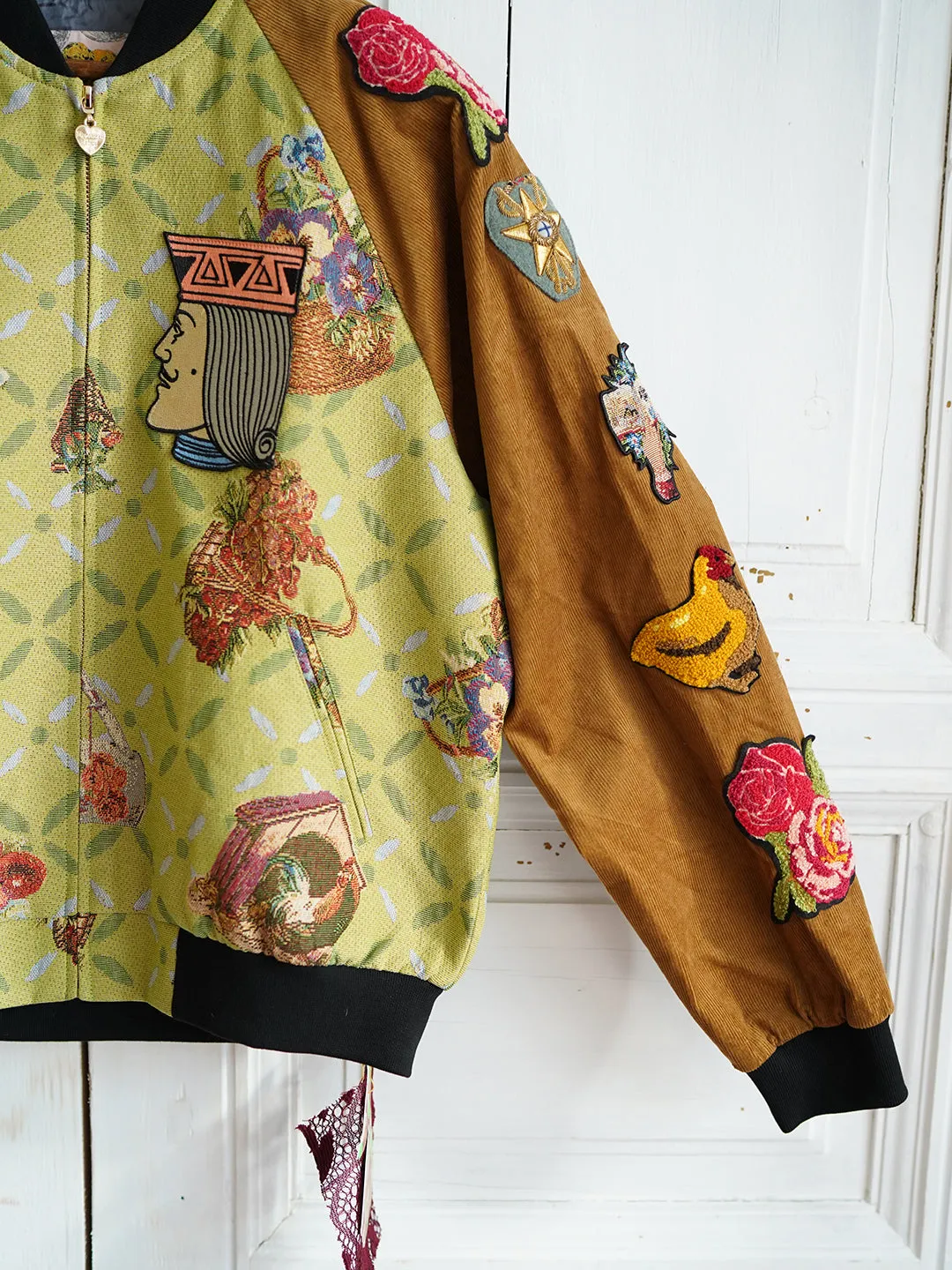Unlogical Poem Cottage Style Patchwork Rabbit Embroidery Souvenir Jacket