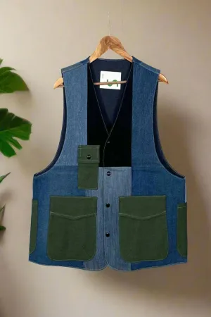 Upcycled Denim Gilet Jacket