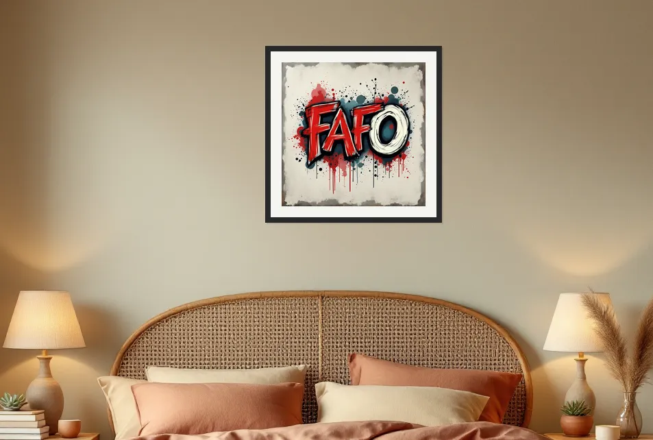 Urban Grit: FAFO Graffiti Wall Art Poster