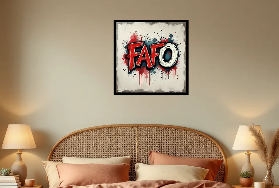 Urban Grit: FAFO Graffiti Wall Art Poster
