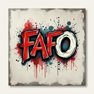 Urban Grit: FAFO Graffiti Wall Art Poster