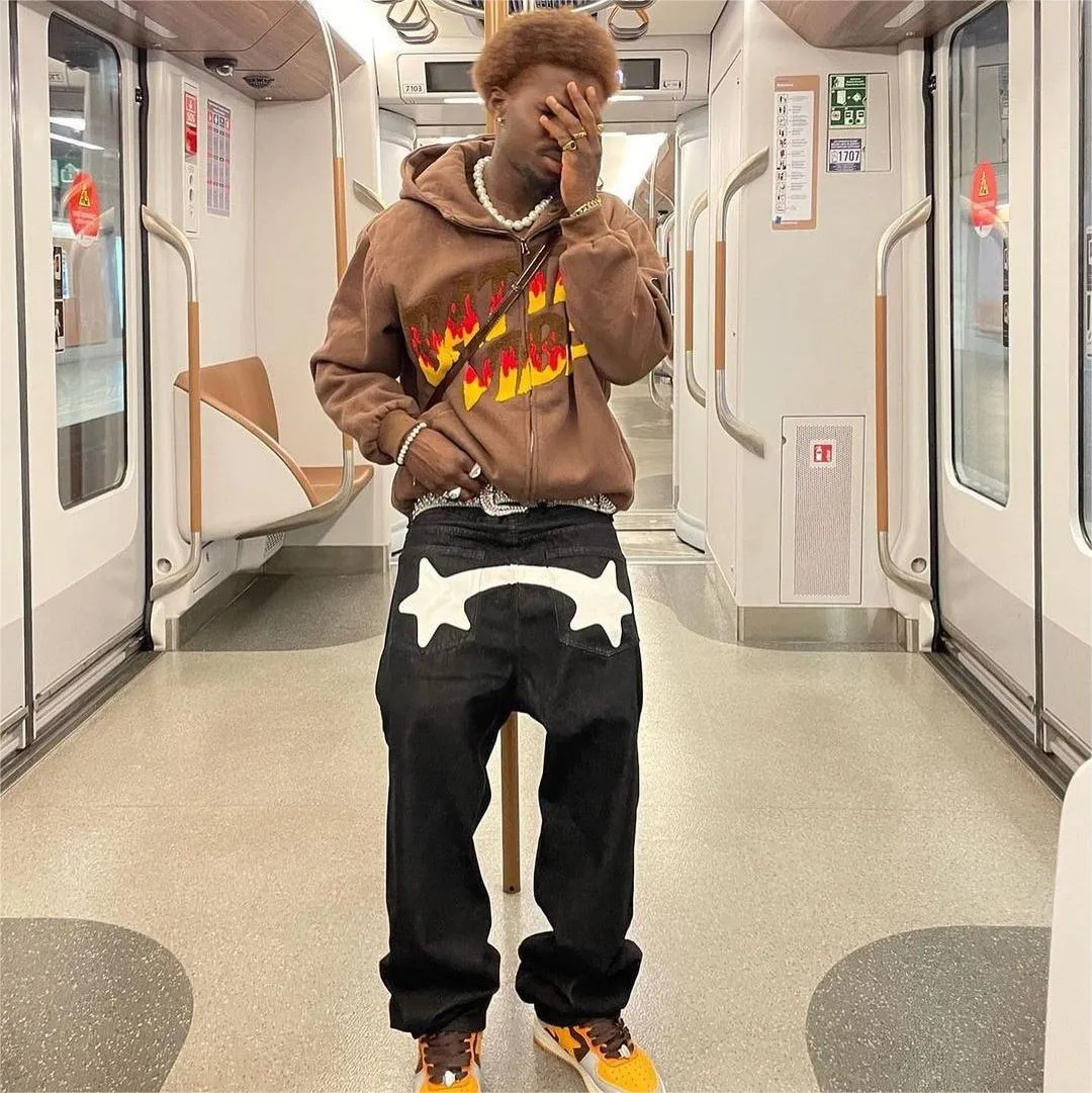 Urban Street Lightning Graphic Jeans