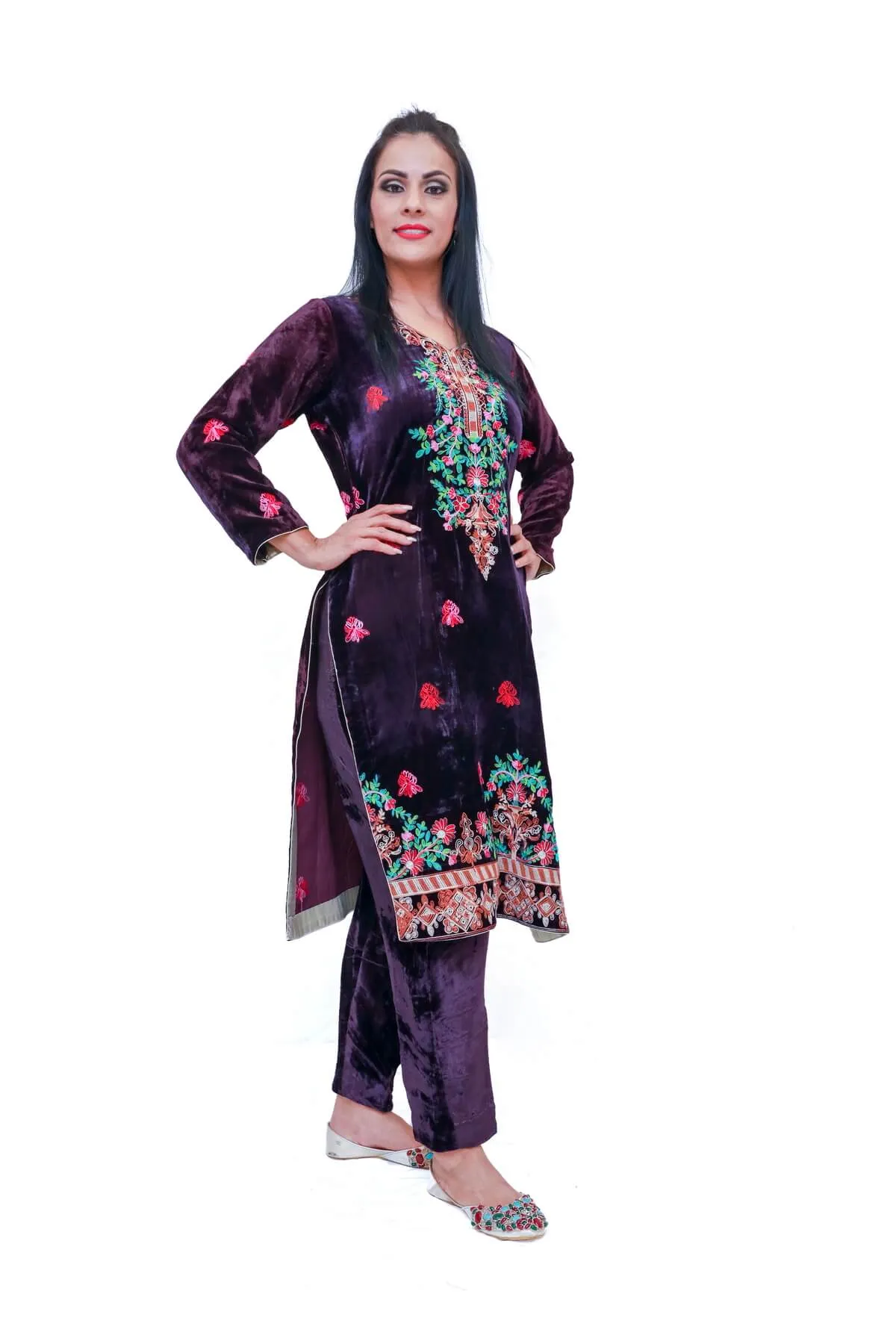 Velvet Shalwar Kameez Suit