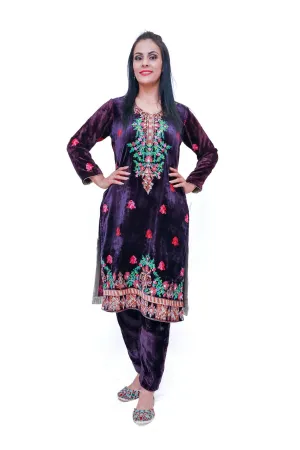 Velvet Shalwar Kameez Suit
