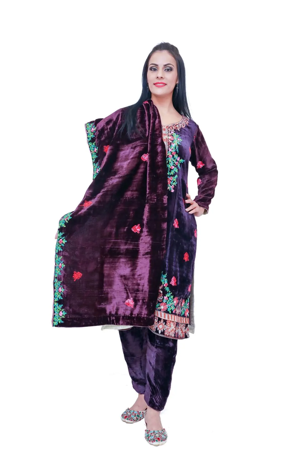 Velvet Shalwar Kameez Suit