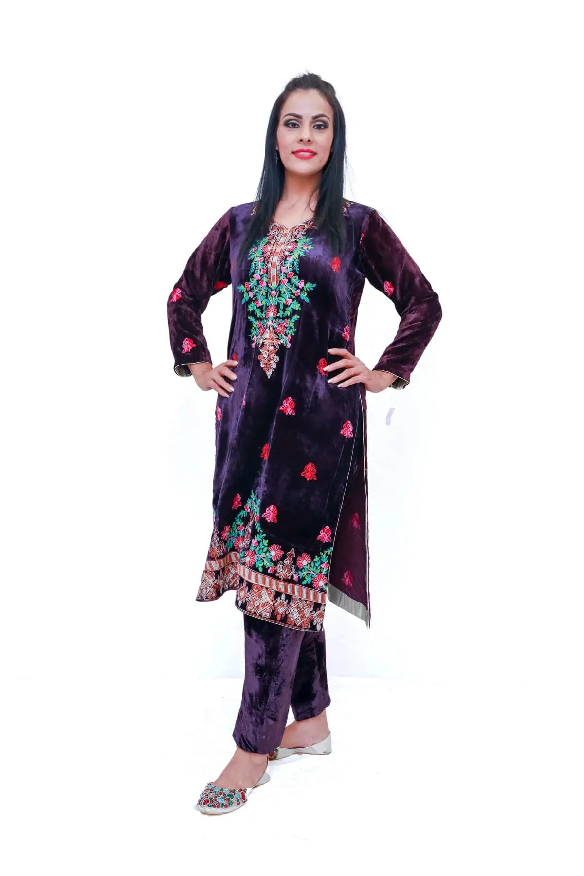 Velvet Shalwar Kameez Suit