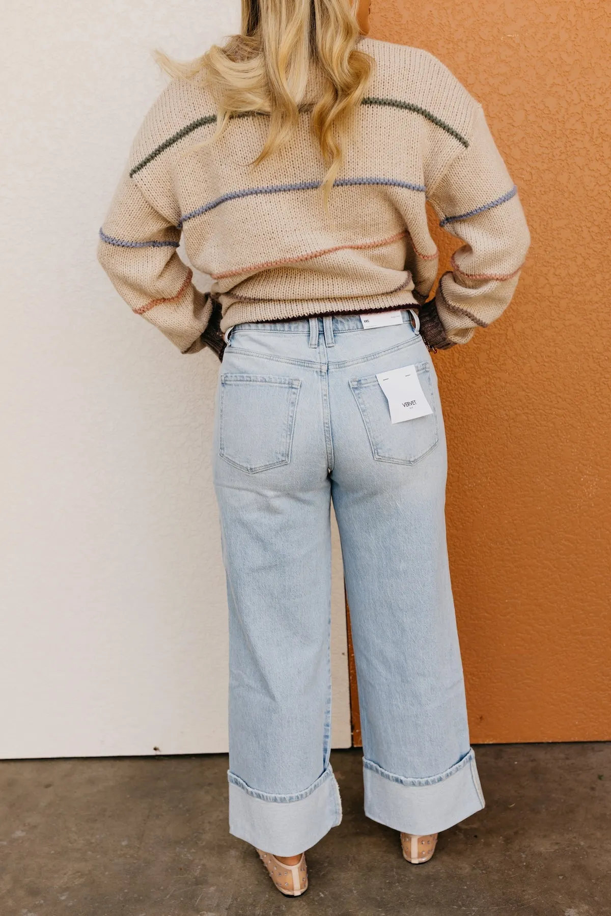 Vervet Denim | The Abbie High Rise Seam Cuff Denim