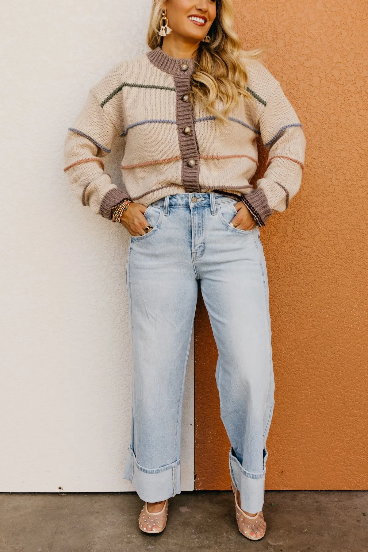 Vervet Denim | The Abbie High Rise Seam Cuff Denim