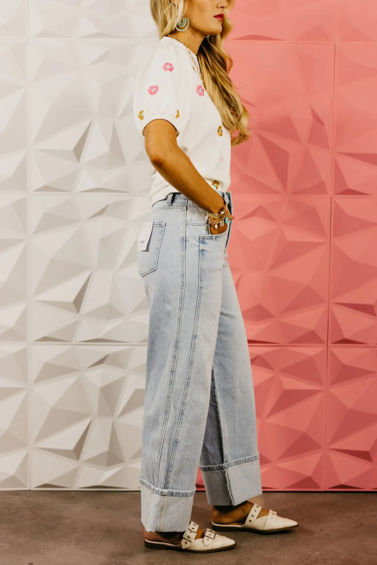 Vervet Denim | The Abbie High Rise Seam Cuff Denim