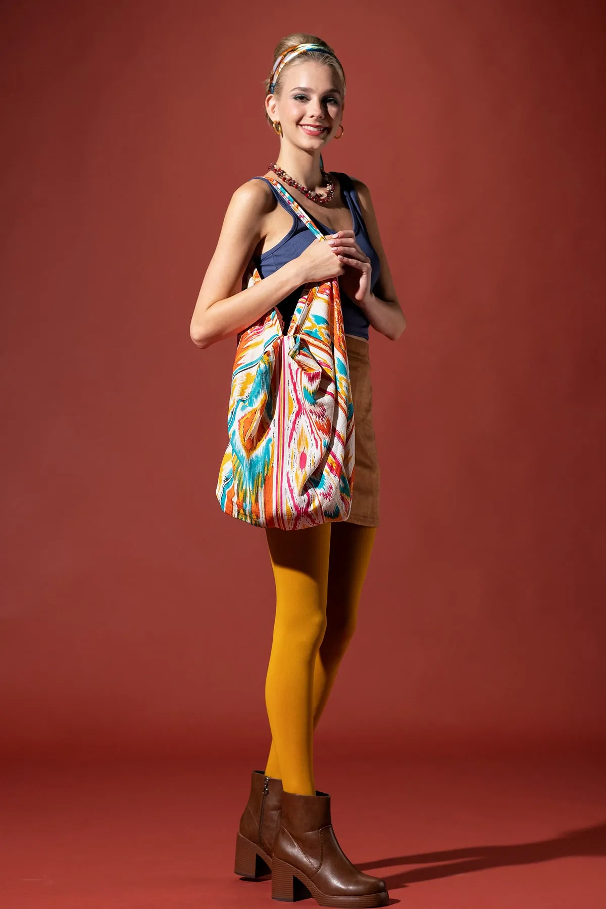 Vibrant Stripe Hobo Bag