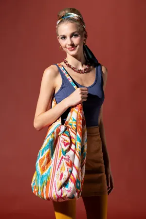Vibrant Stripe Hobo Bag