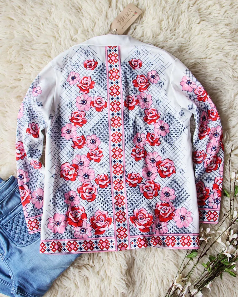 Vintage Bohemian Romance Top