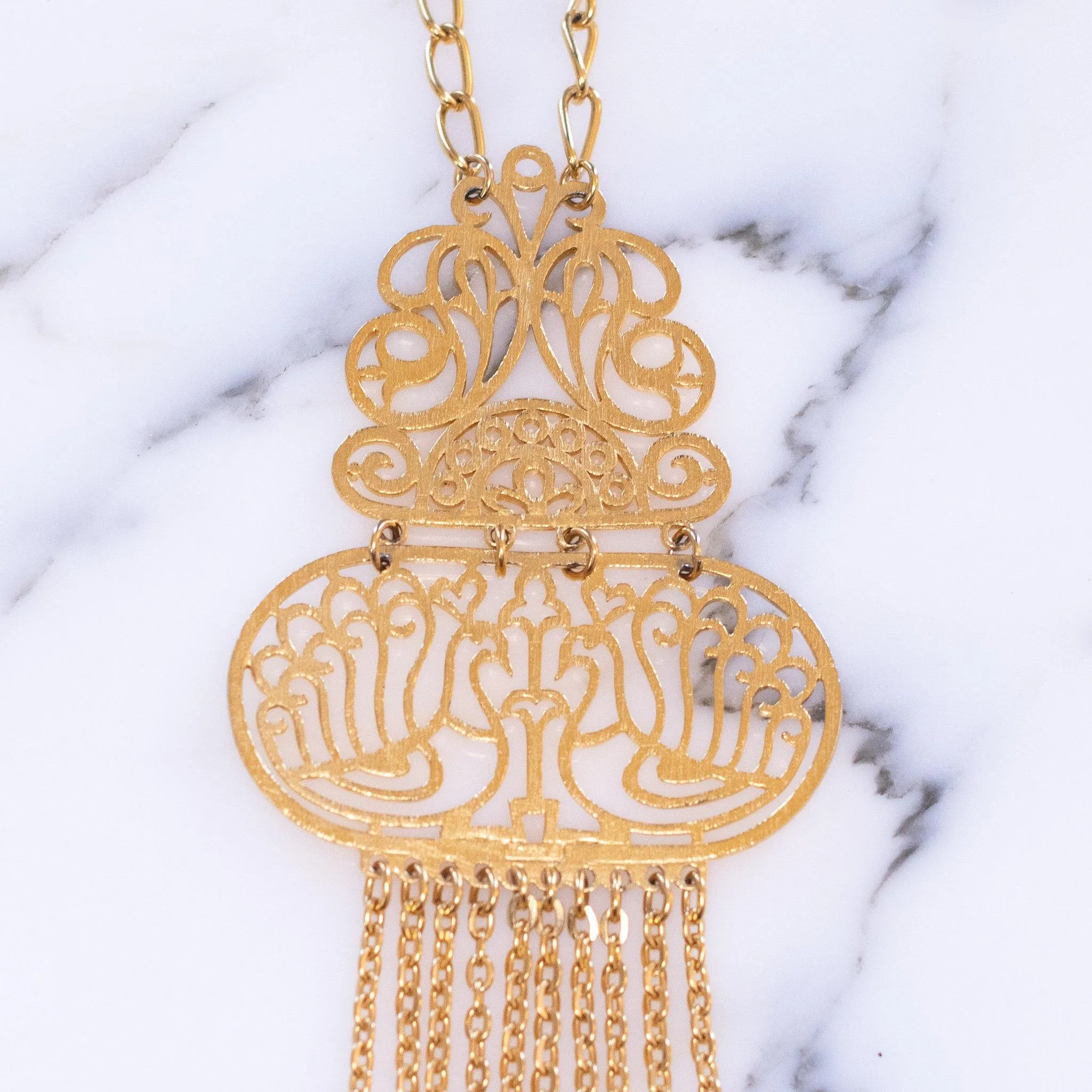 Vintage Crown Trifari Birds of Paradise Statement Necklace