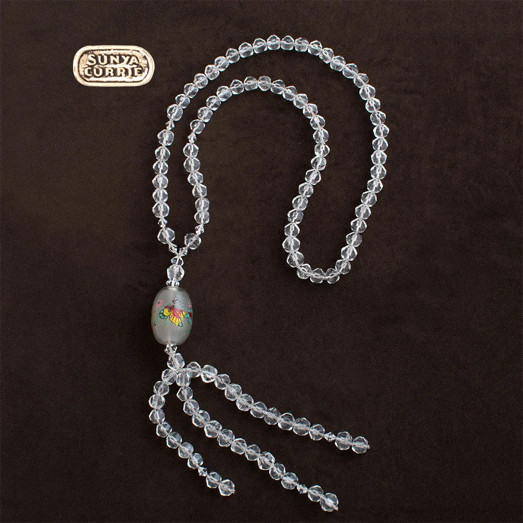 Vintage Crystal Butterfly Necklace