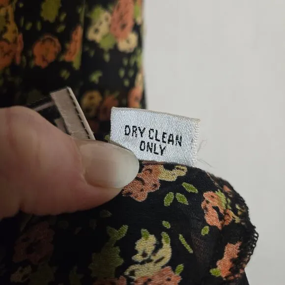 Vintage Indira Floral Midi Skirt Reversable Tropical Bohemian Island Rayon M/L