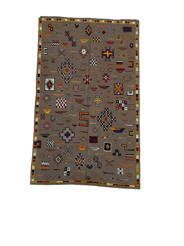 Vintage Moroccan area rug from Akhnif, Wool and Thread, 8.20ft x 5.05ft or 250cm x 154cm