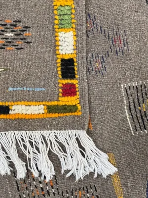 Vintage Moroccan area rug from Akhnif, Wool and Thread, 8.20ft x 5.05ft or 250cm x 154cm