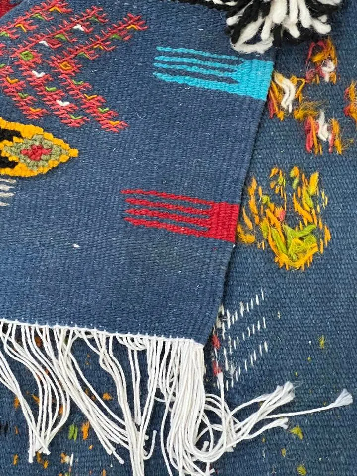 Vintage Moroccan area rug from Akhnif, Wool and Thread, 8.30ft x 4.69ft or 253cm x 143cm