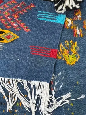 Vintage Moroccan area rug from Akhnif, Wool and Thread, 8.30ft x 4.69ft or 253cm x 143cm