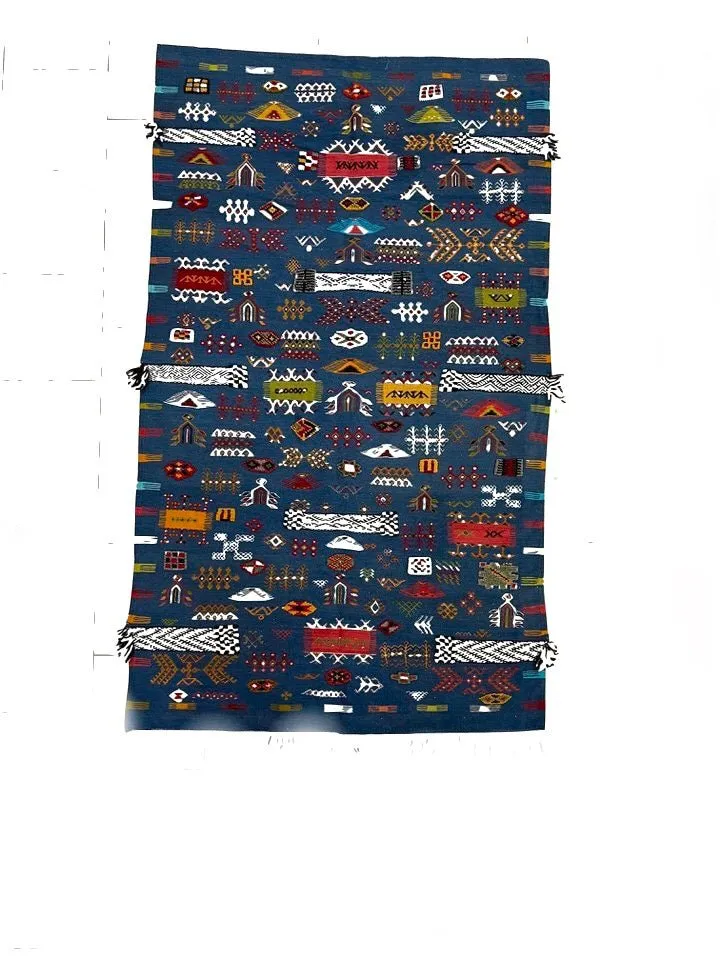 Vintage Moroccan area rug from Akhnif, Wool and Thread, 8.30ft x 4.69ft or 253cm x 143cm