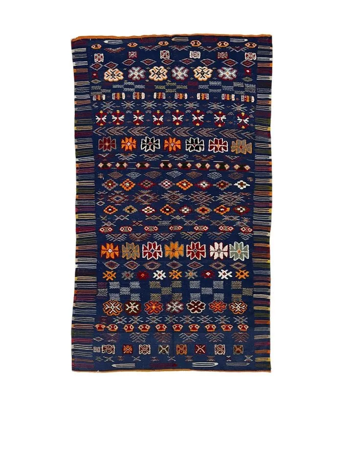 Vintage Moroccan area rug from Akhnif, Wool and Thread, 8.46ft x 4.89ft or 258cm x 149cm