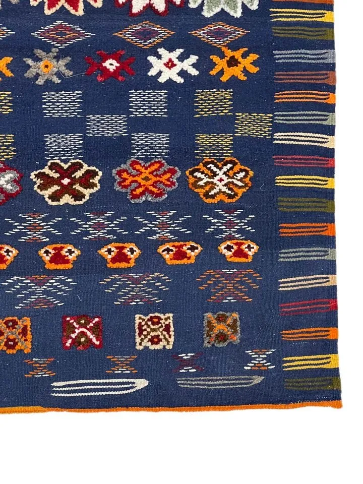 Vintage Moroccan area rug from Akhnif, Wool and Thread, 8.46ft x 4.89ft or 258cm x 149cm