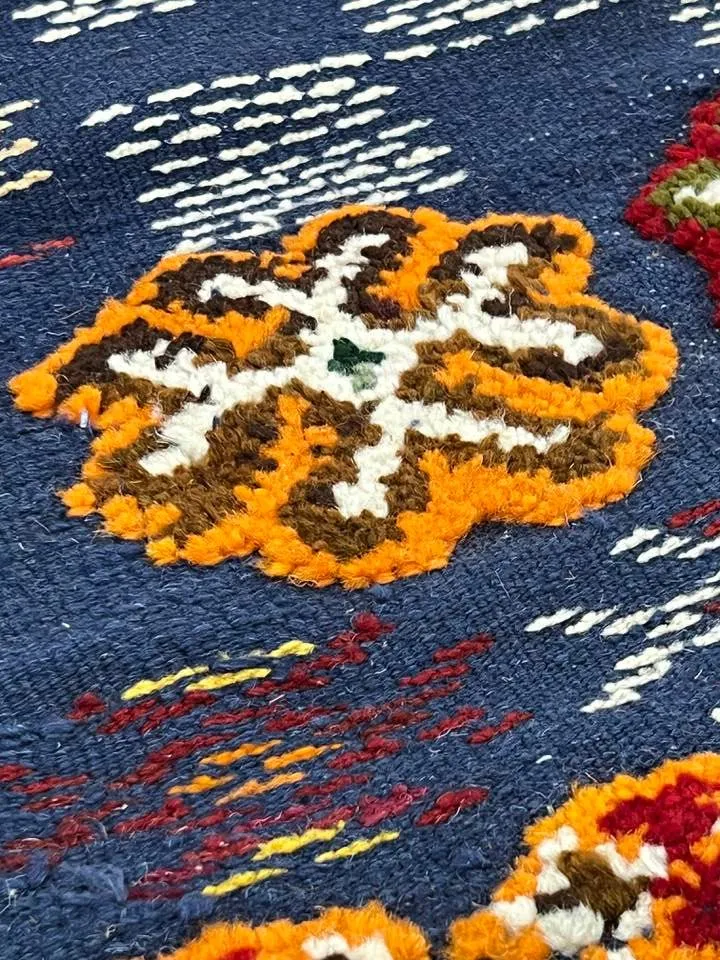 Vintage Moroccan area rug from Akhnif, Wool and Thread, 8.46ft x 4.89ft or 258cm x 149cm