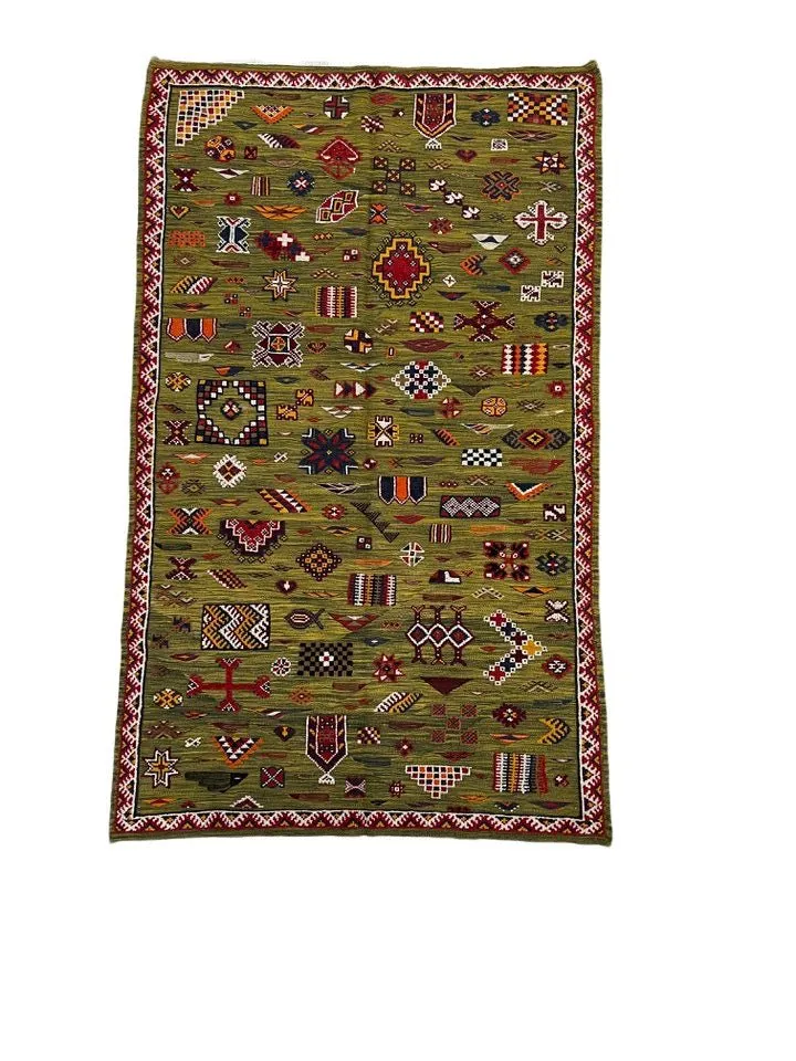 Vintage Moroccan area rug from Akhnif, Wool and Thread, 8.66ft x 5.21ft or 264cm x 159cm