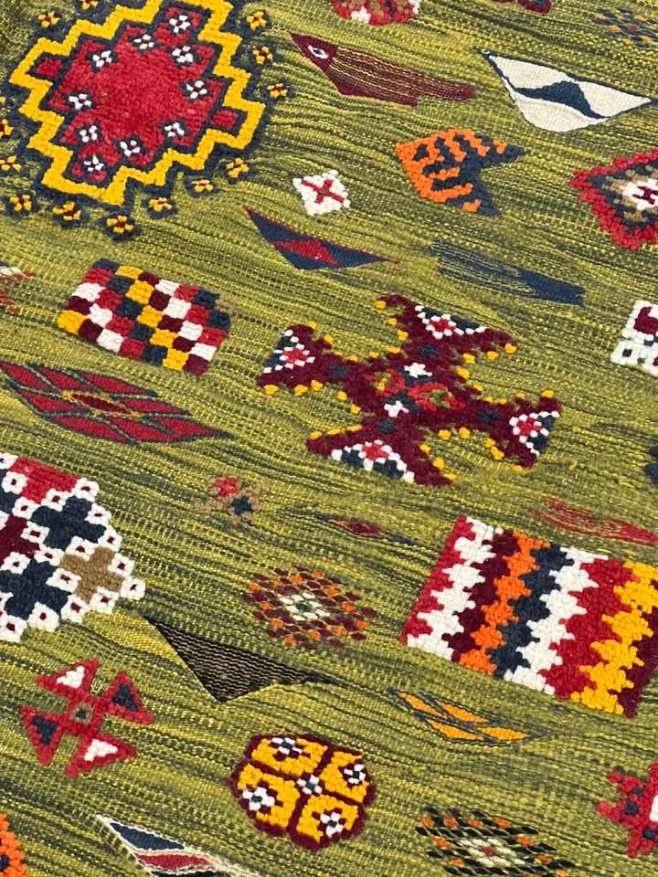 Vintage Moroccan area rug from Akhnif, Wool and Thread, 8.66ft x 5.21ft or 264cm x 159cm