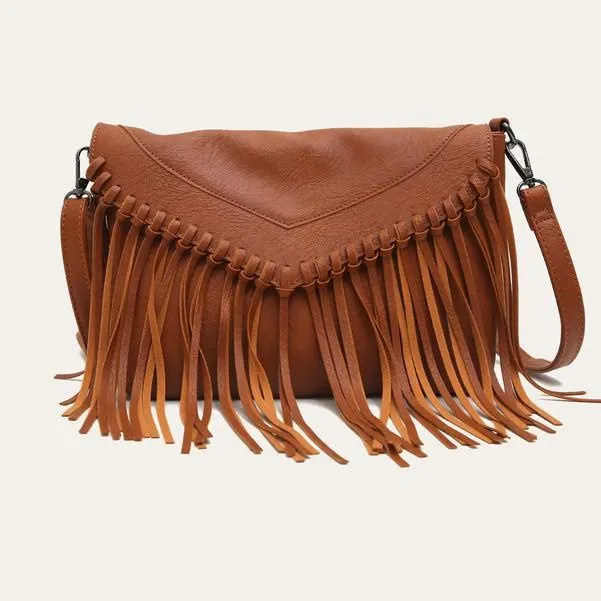 Vintage Tassel Fringe Boho Messenger Bag
