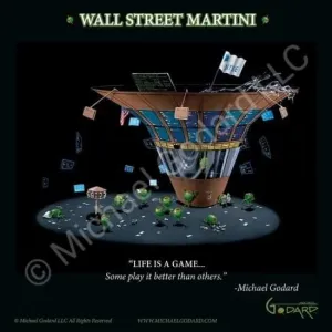 Wall Street Martini Framed Print