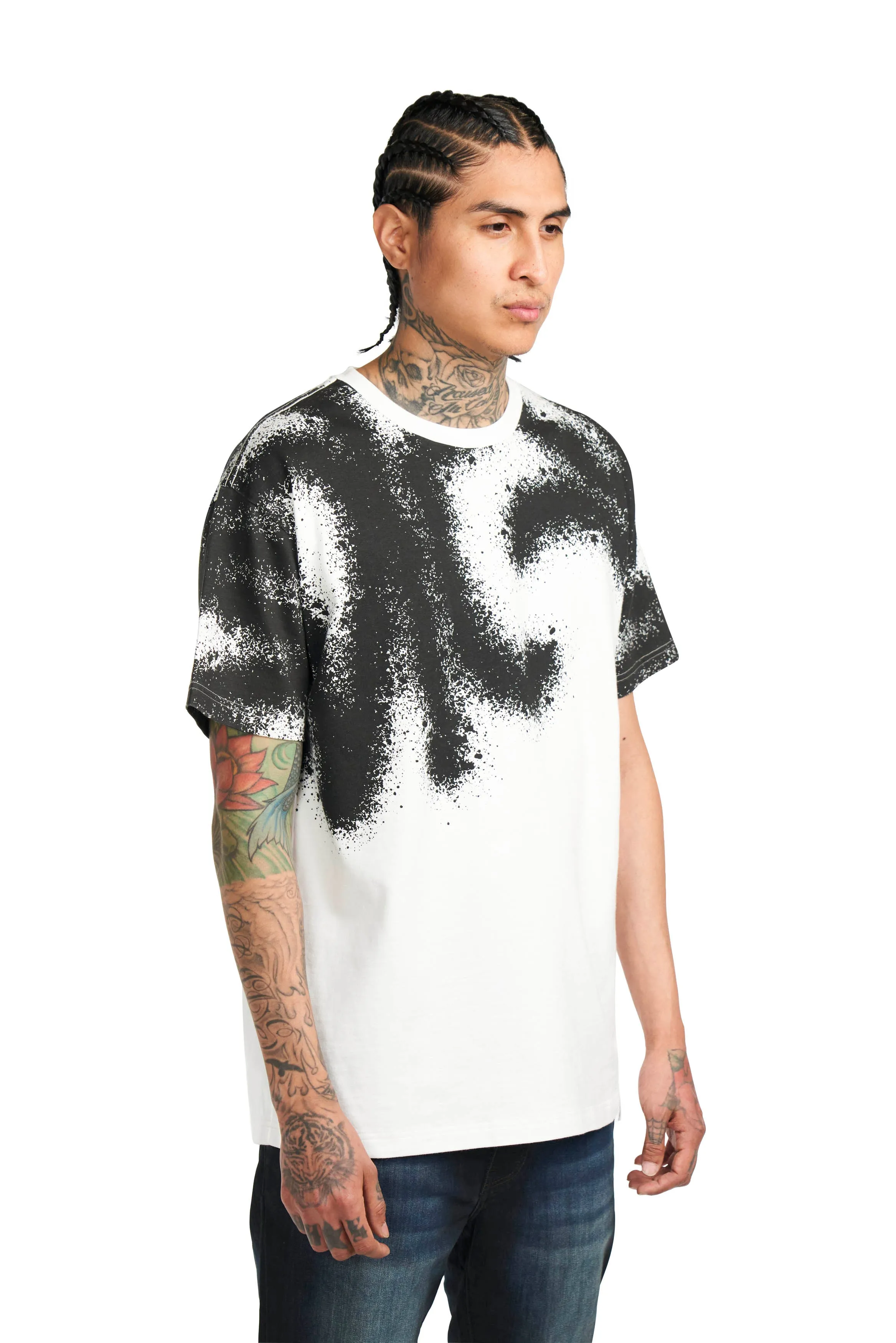 White Spray Graffiti Tee