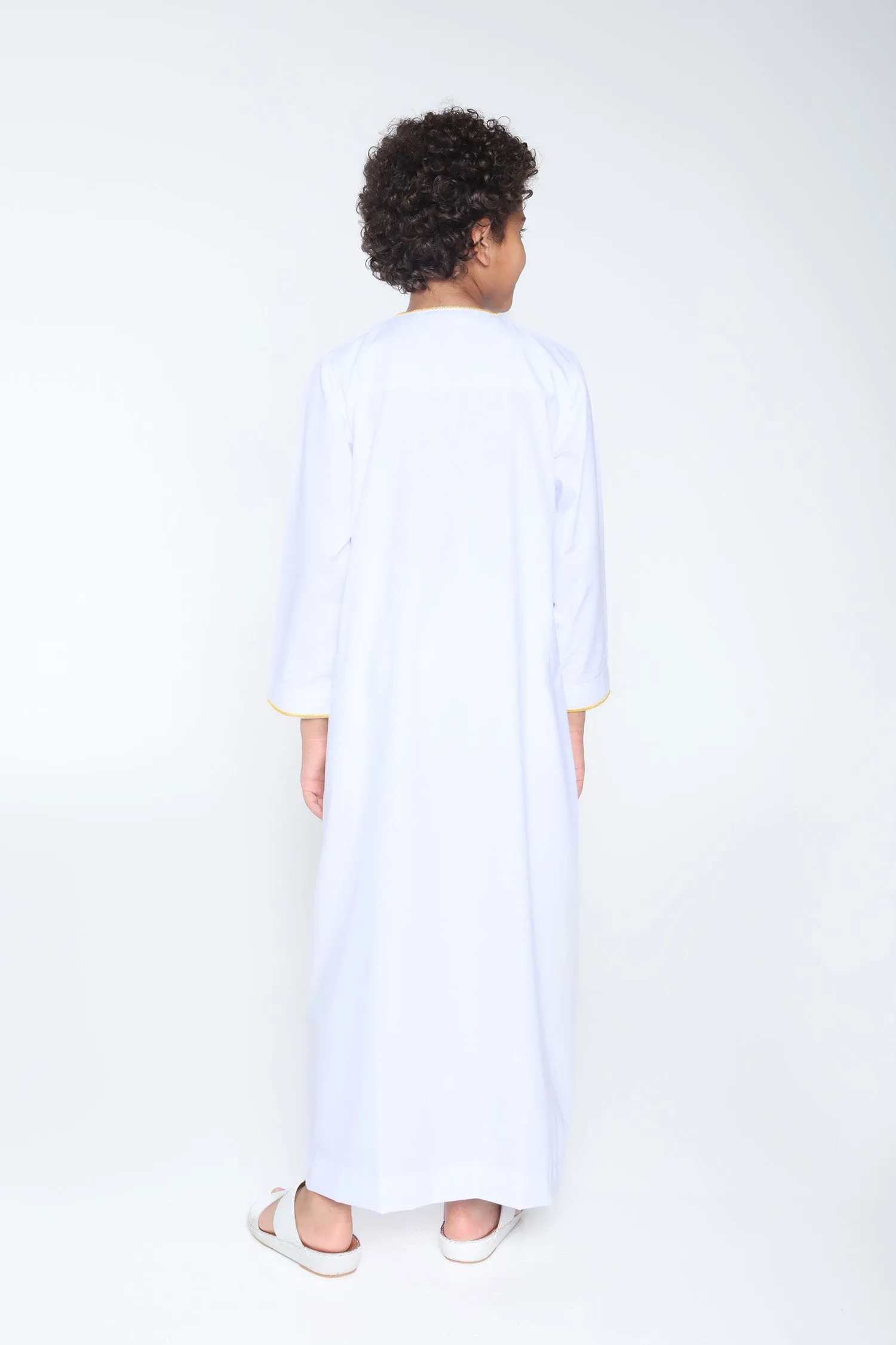 White|Gold Kids Habeel Thobe