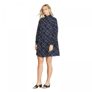 Who What Wear Women's Mock Neck A Line Mini Dress