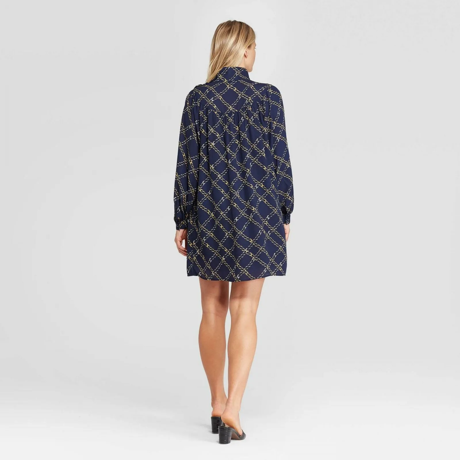 Who What Wear Women's Mock Neck A Line Mini Dress