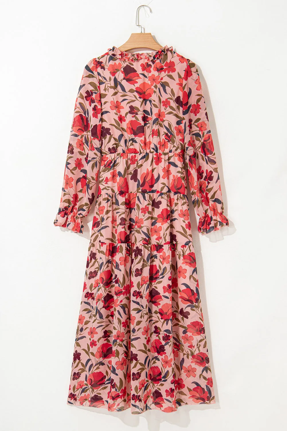 Wild Lotus Ruffle Tiered Maxi Dress