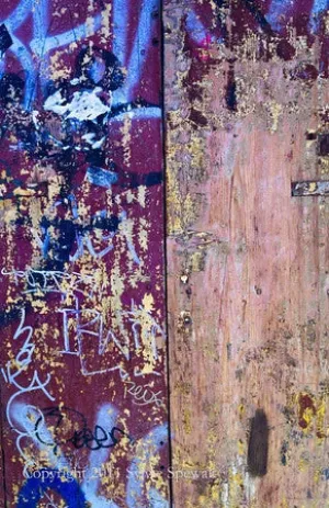 Window Board Grafitti Aluminum - Florence, Italy - Sylvie Rose Spewak