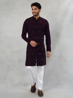 Wine Kurta Pajama | TULA