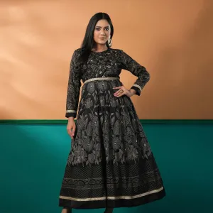 Women Black Ethnic Gown