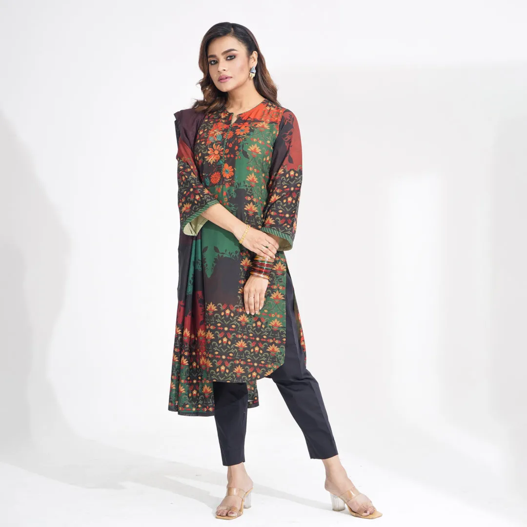 Women Multi Color Ethnic Three Piece Set