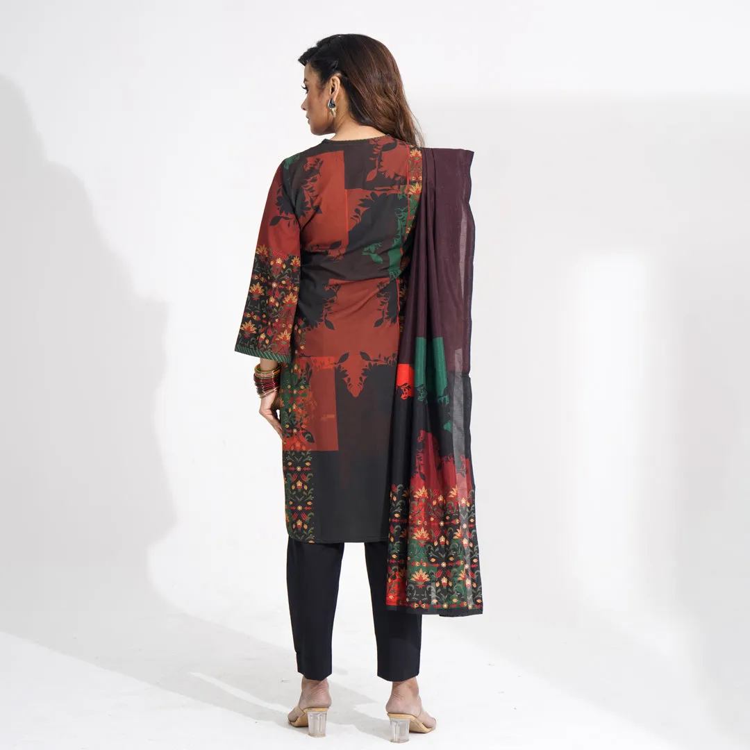 Women Multi Color Ethnic Three Piece Set