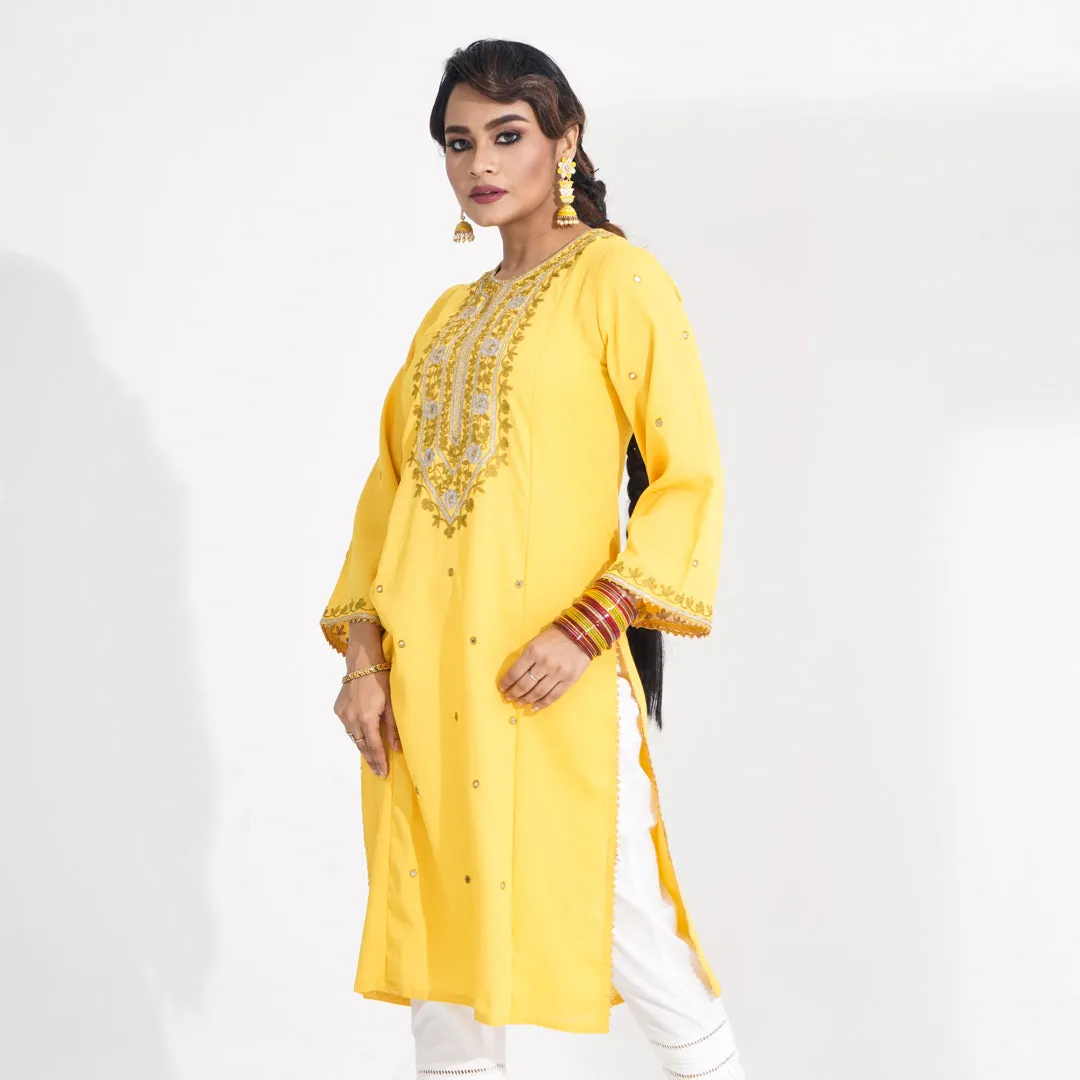 Women Yellow Kurti