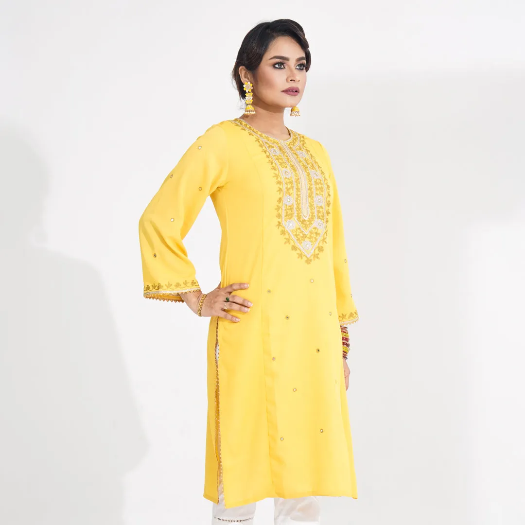 Women Yellow Kurti