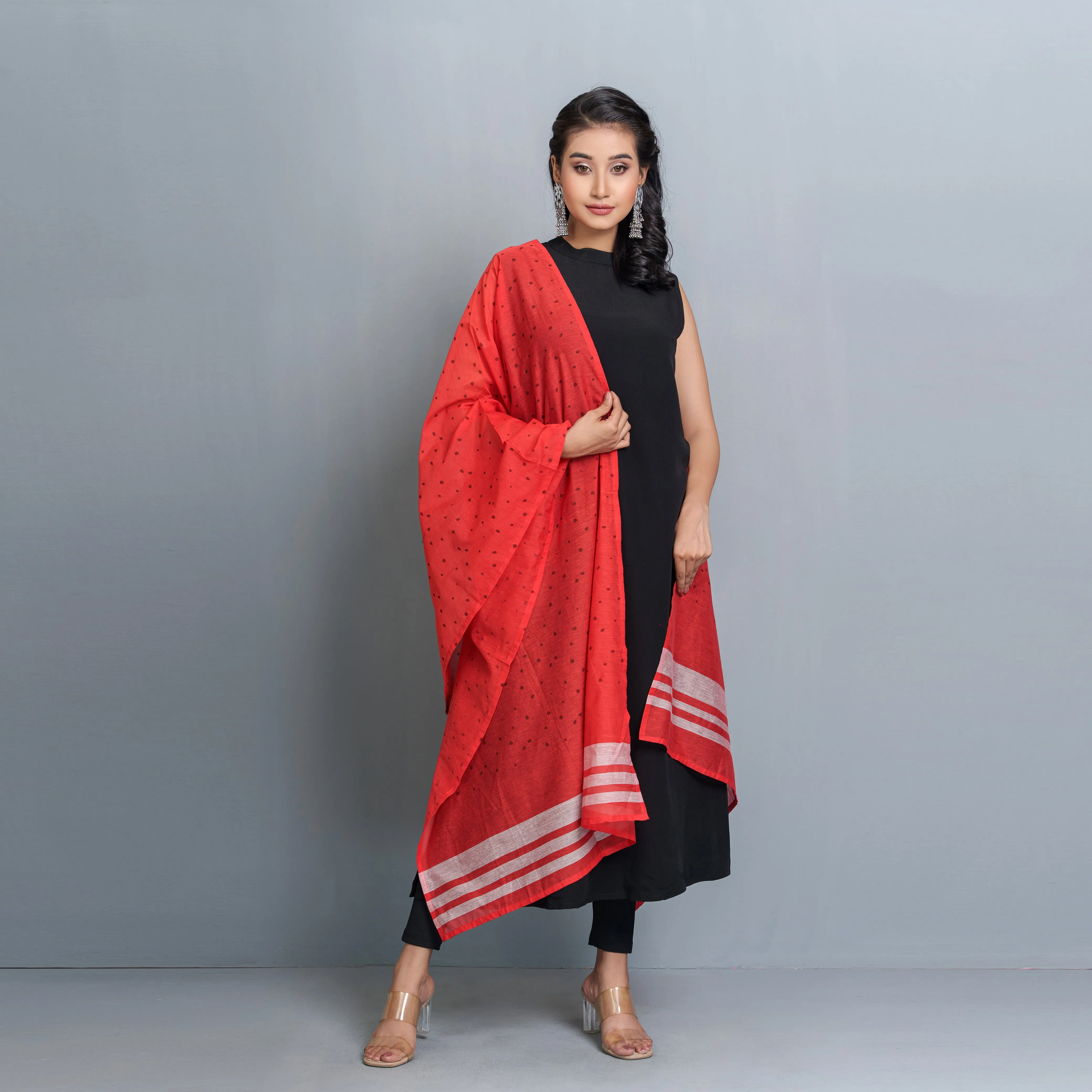 Womens Dupatta- Red