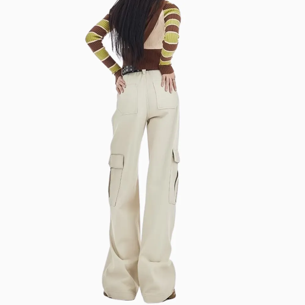 Women's High Street Denim Cargo Pants